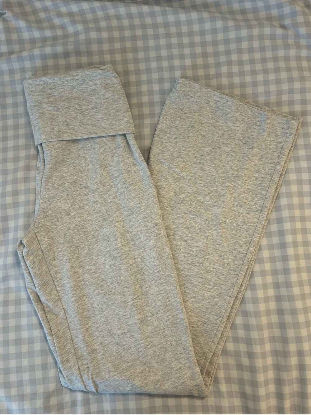 Fold over waist wide leg pants